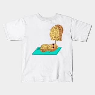 Funny peanut on the beach Kids T-Shirt